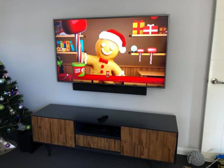 Completed TV wall mount in Bayswater.