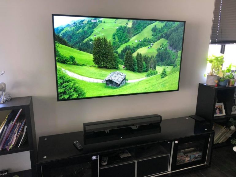 TV mounted safely with no cables in sight