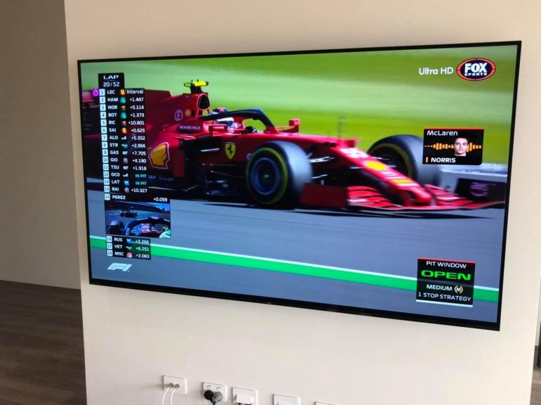 Sony Master Series OLED 4K mounted on the wall