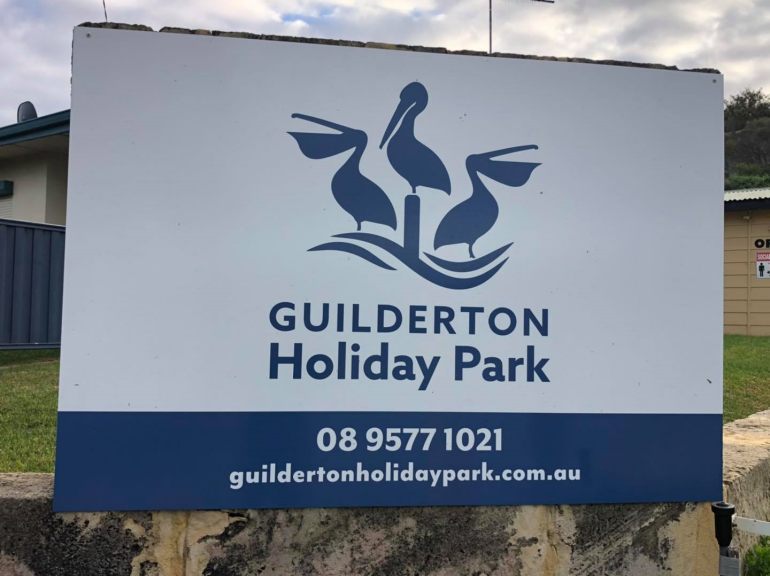 guilderton holiday park sign