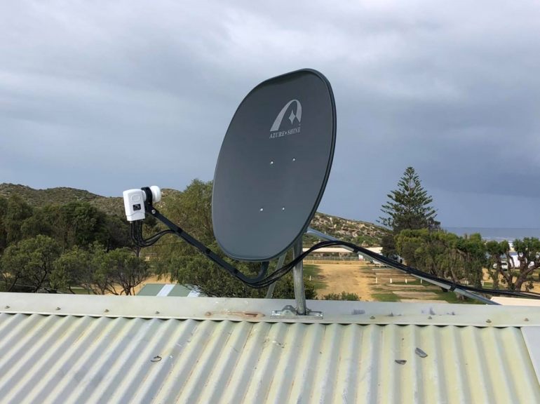 fully installed satellite dish in guilderton