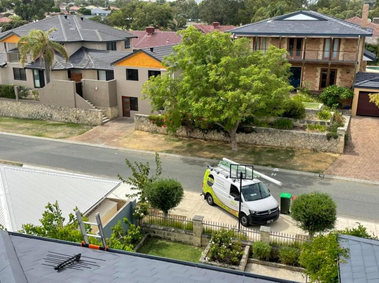 pro tv perth van viewed from roof