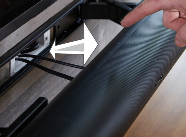 sanus soundbar mount for sonos arc extends 12.7cm out