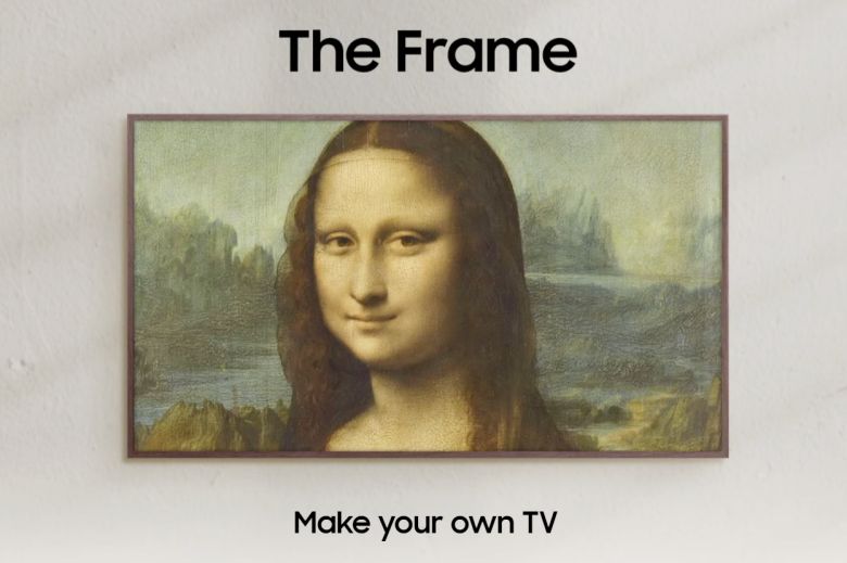 frame tv showing the mona lisa