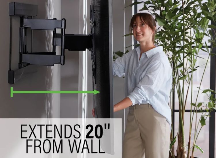 sanus VLFS820 extends 20" from the wall