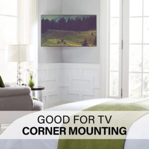 The Sanus VSF917 can be mounted in corners
