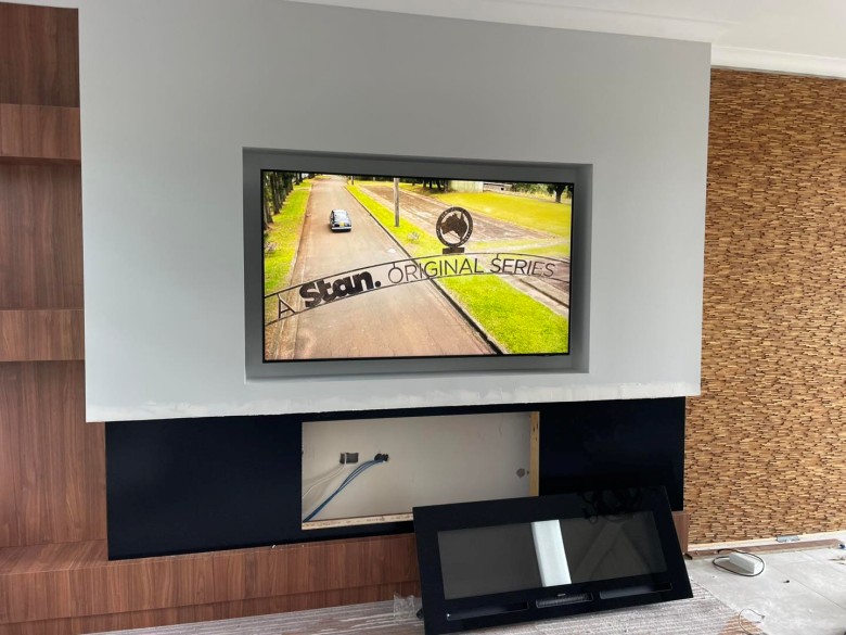 tv being installed in the sebel holiday apartments in swan valley