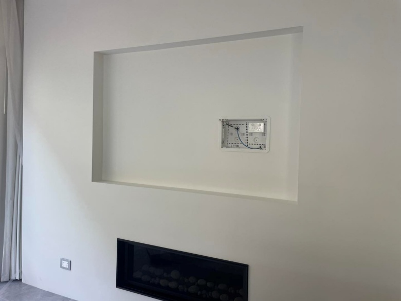 wall recess for TV in an Ardross home
