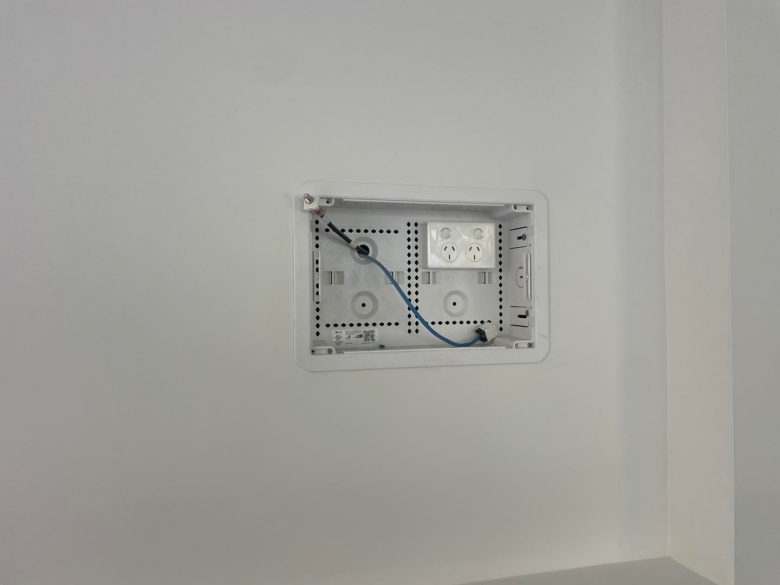 power point and wiring box for tv