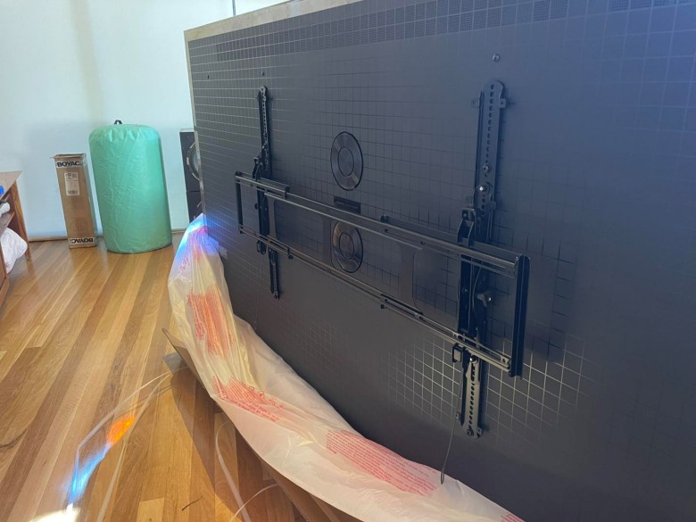 back of 115" TCL TV