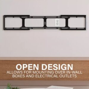 Sanus VXL7 bracket on wall over power points